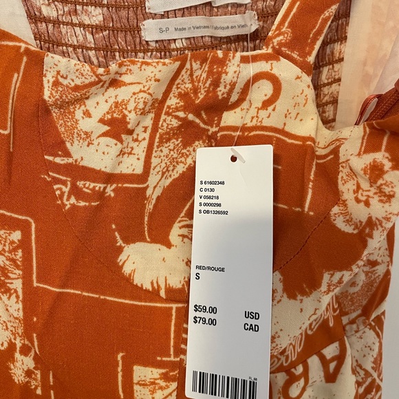 Urban Outfitters Jolene postcard print linen mini dress - Picture 4 of 6